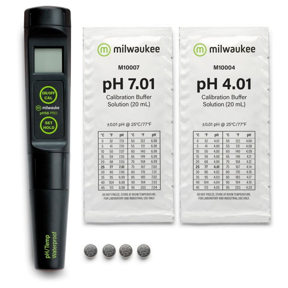 Milwaukee PH56 Değiştirilebilir Problu Su Geçirmez Cep Tipi pH Metre 2.0 - 16.0 pH