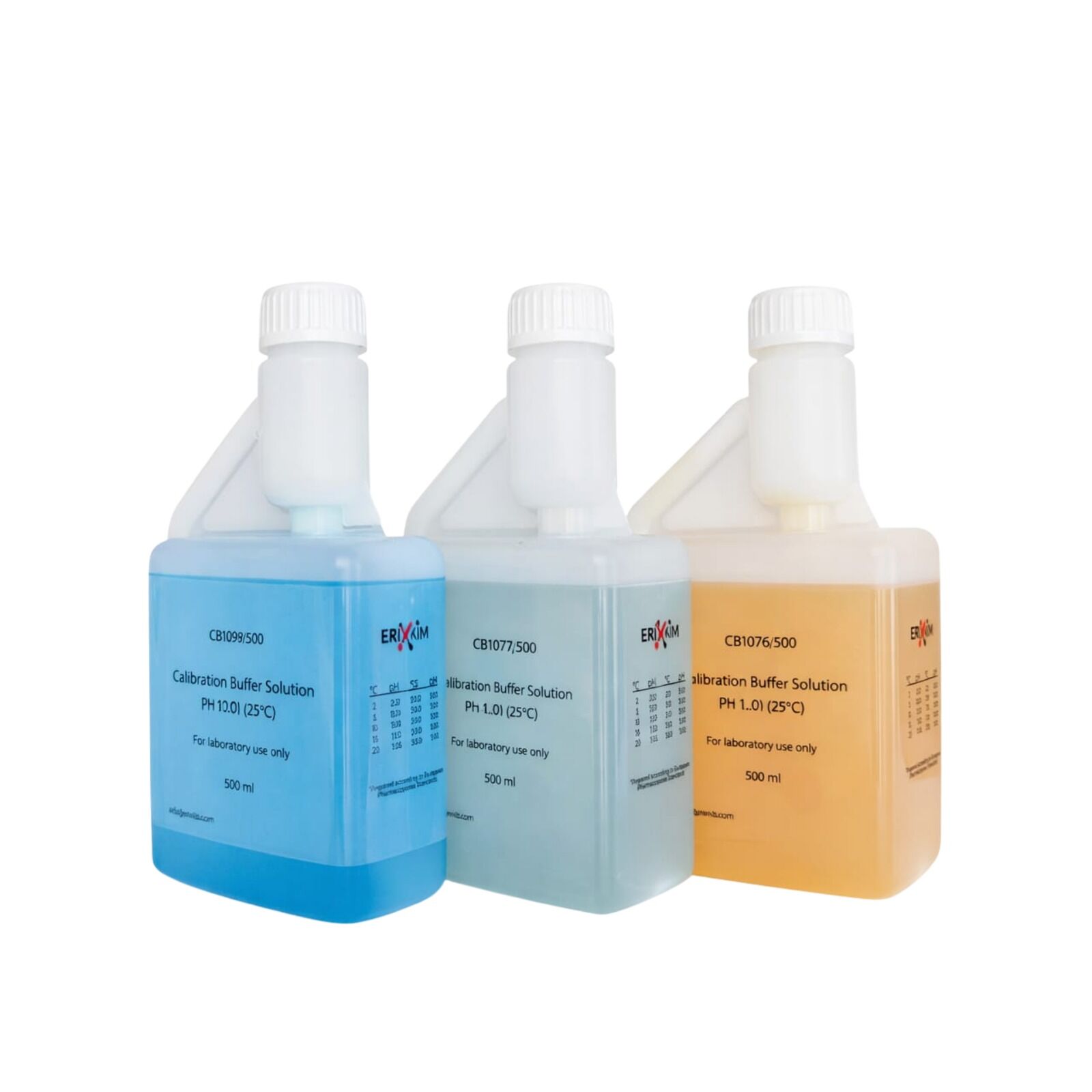 Ph Metre Kalibrasyon Sıvısı Seti 500 ml 3 Adet - Standart Buffer Solution
