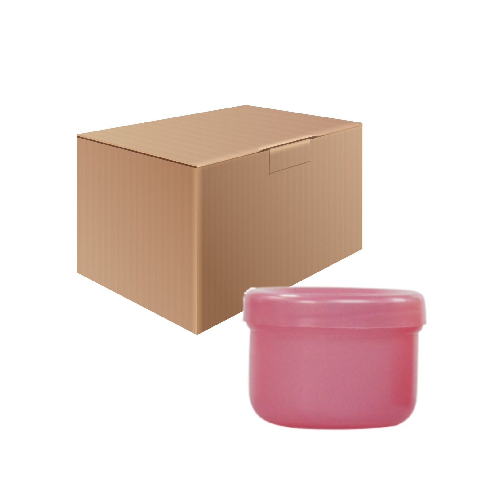Numune Kabı 100 ml - Vida Kapaklı Pembe Plastik Pomad Kutusu 50 Adet
