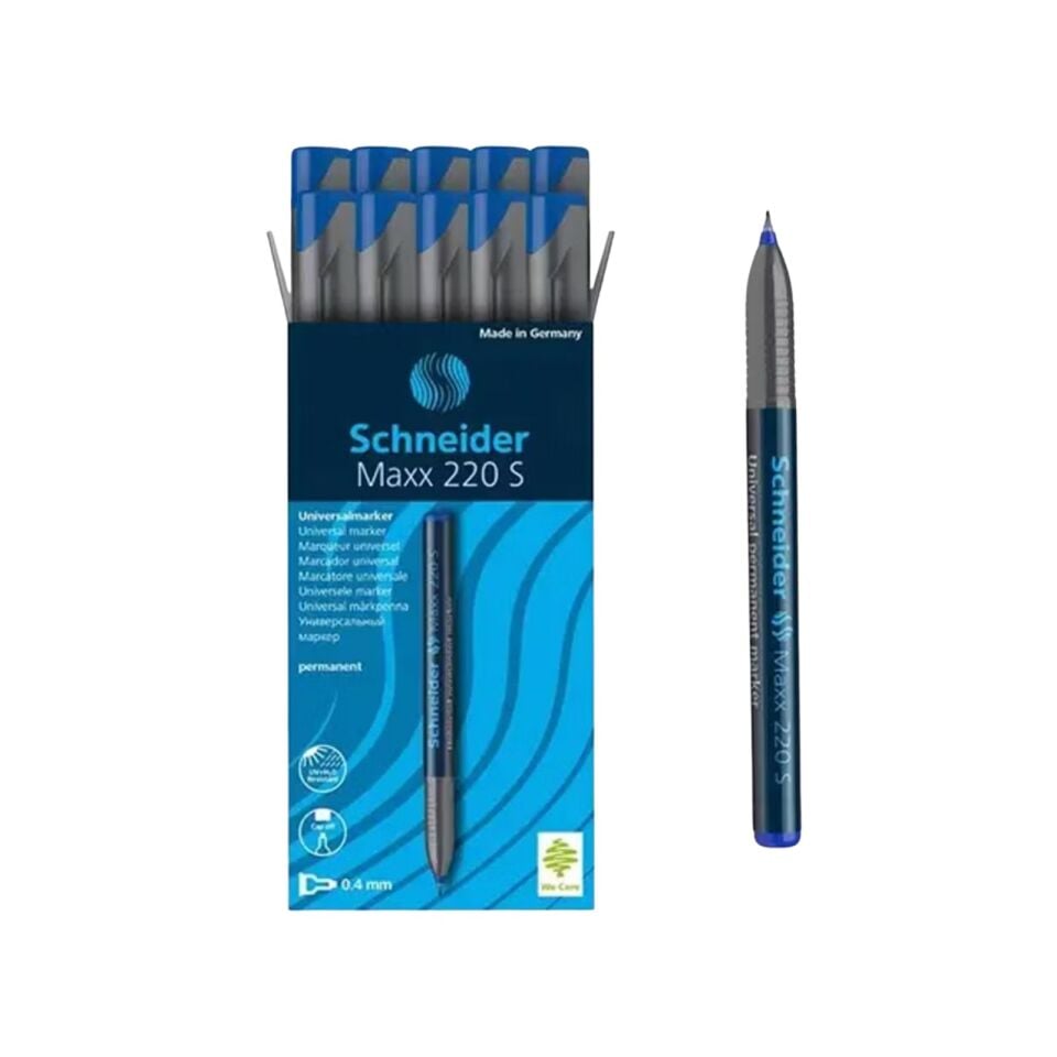 Schneider Maxx 220 S Asetat Cam Kalemi 0.4 mm Mavi 10 Adet