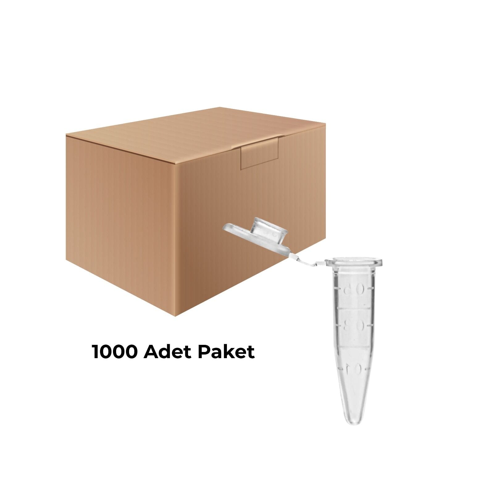 0,5 ml Eppendorf Tüpü 1000 Adet – Mikrosantrifüj Tüpü