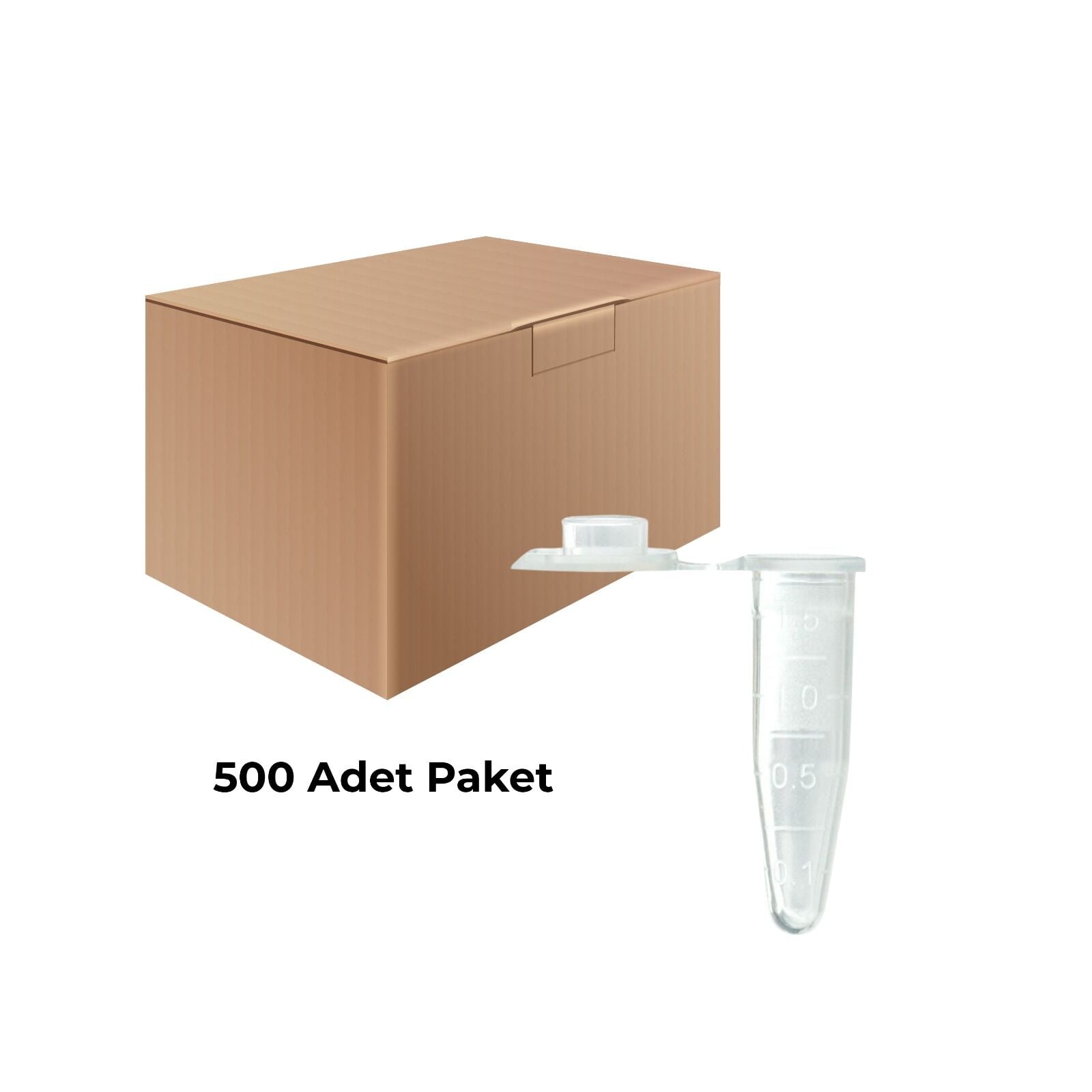 1,5 ml Eppendorf Tüpü 500 Adet – Mikrosantrifüj Tüpü