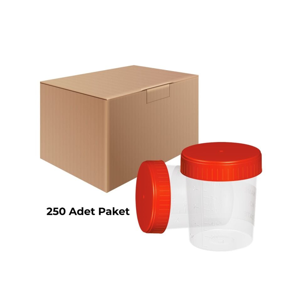 İdrar Beheri Non Steril 100 ml 250 Adet – İdrar Numune Kabı