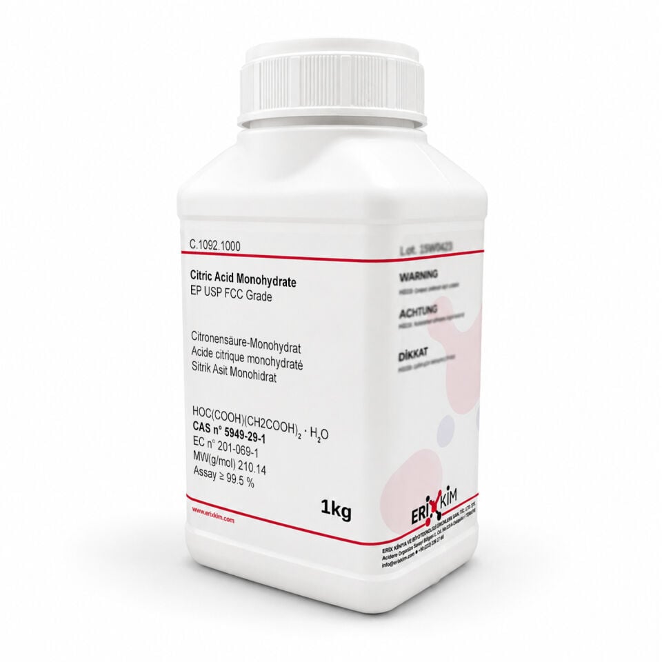 Sitrik Asit Monohidrat 1 Kg - Citric Acid Monohydrate